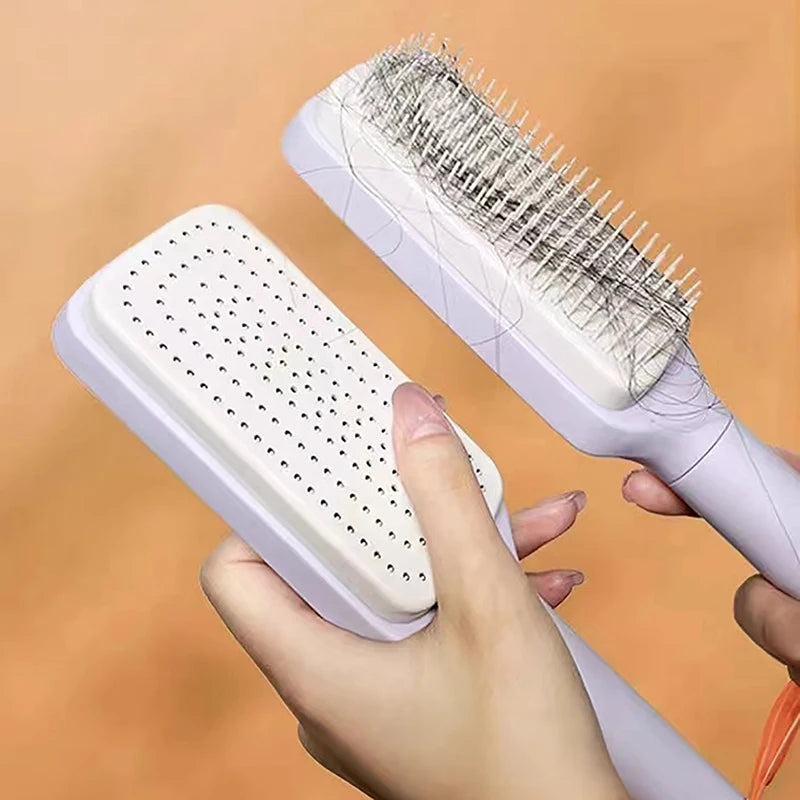 CleanBrush Pro™ - Escova de Cabelo Autolimpante